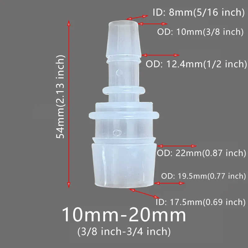 6 8 10 12 16 20 25mm REDUCING BARB CONNECTOR