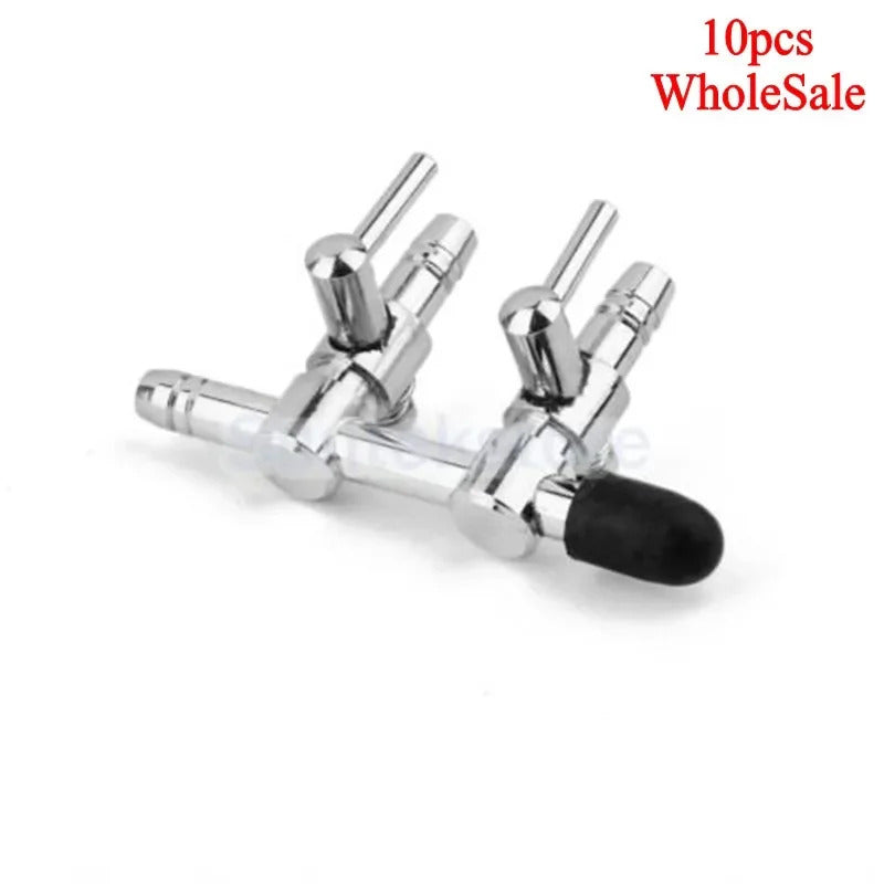 CHROME AQUARIUM / POND AIR TAPS 2, 3, 4 & 5 WAY
