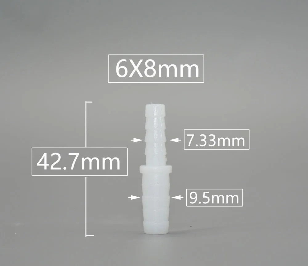 4 6 8 9 10 11 12mm REDUCING BARB CONNECTOR