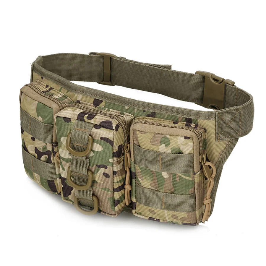 TACTICAL WAIST BAG HUNTING MOLLE POUCH TRIPLE POCKET OUTDOOR CAMPING CYCLING