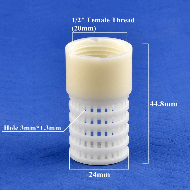 AQUARIUM / POND STAINLESS STEEL PLASTIC OUTFLOW STRAINER 1/2" 3/4" 1"