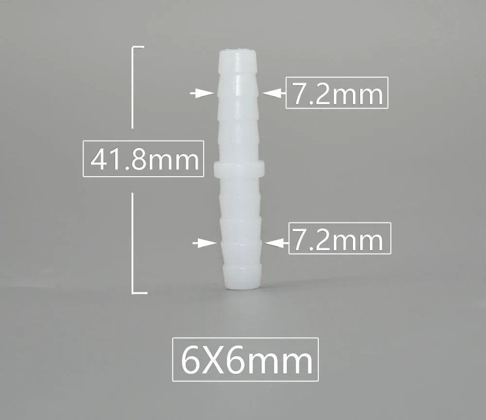 4 6 8 9 10 11 12mm REDUCING BARB CONNECTOR