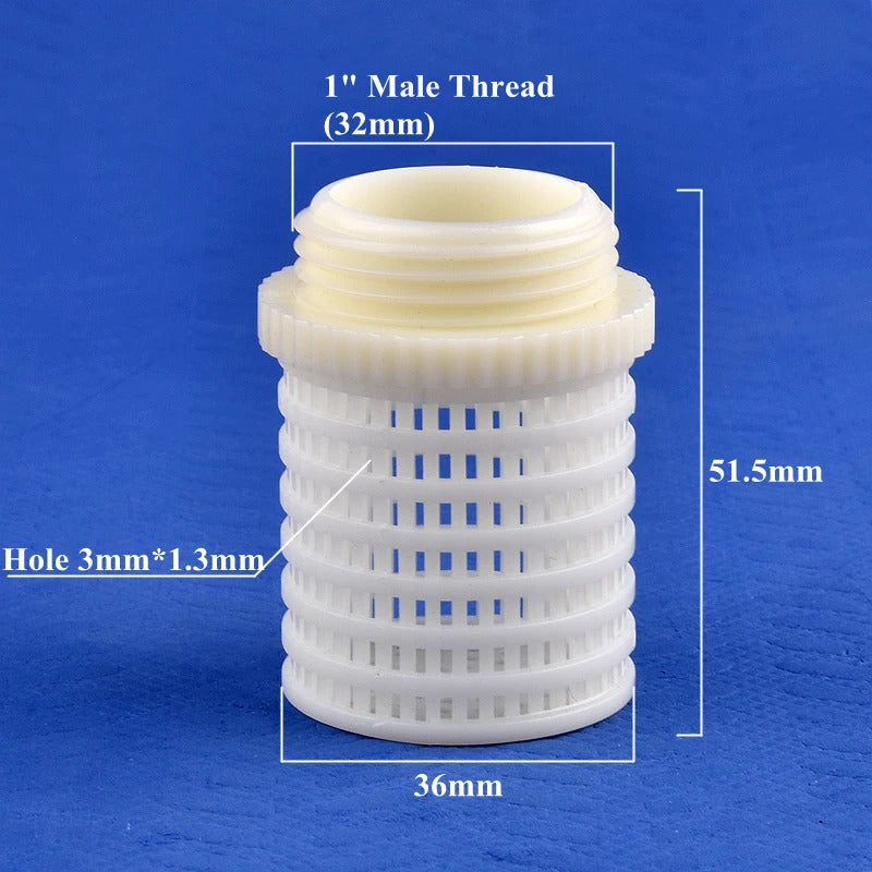 AQUARIUM / POND STAINLESS STEEL PLASTIC OUTFLOW STRAINER 1/2" 3/4" 1"