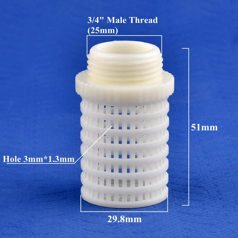 AQUARIUM / POND STAINLESS STEEL PLASTIC OUTFLOW STRAINER 1/2" 3/4" 1"