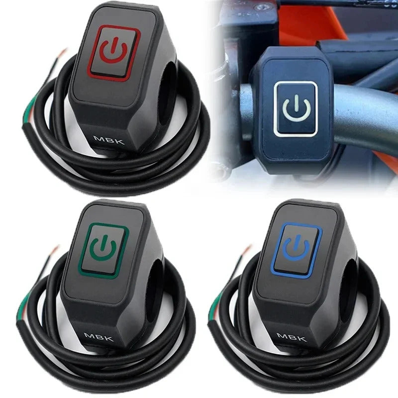 MOTORBIKE HANDLEBAR LED SWITCH BUTTON 12V