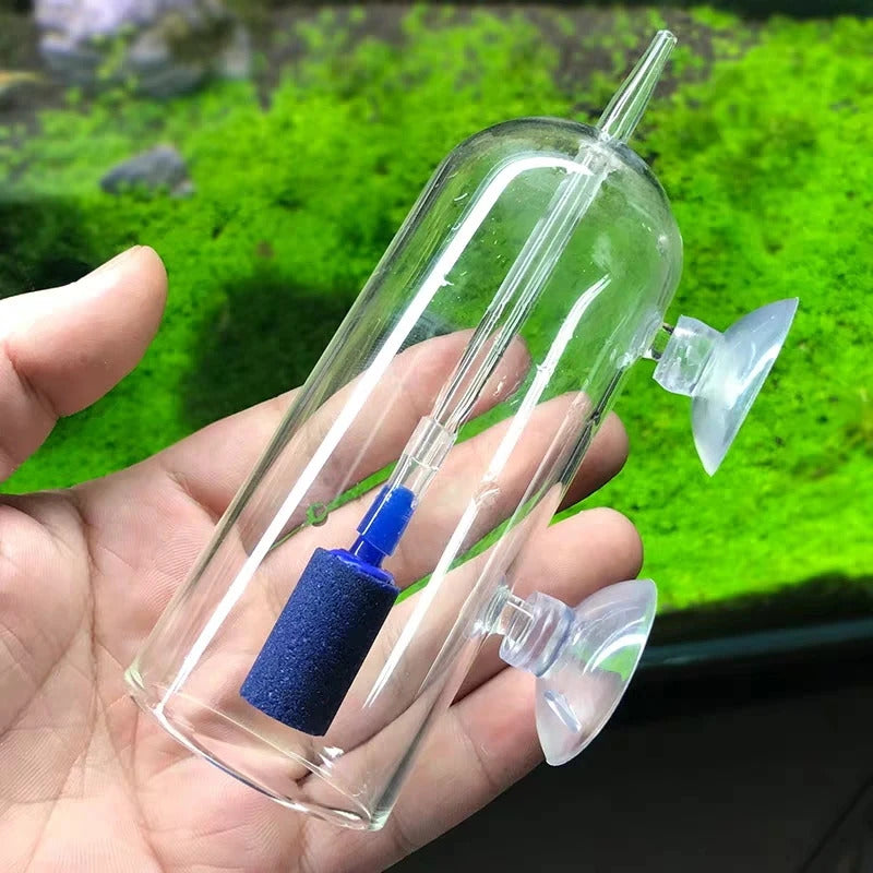 AQUARIUM OXYGEN DISSOLVING GLASS BUBBLE COUNTER TOOL