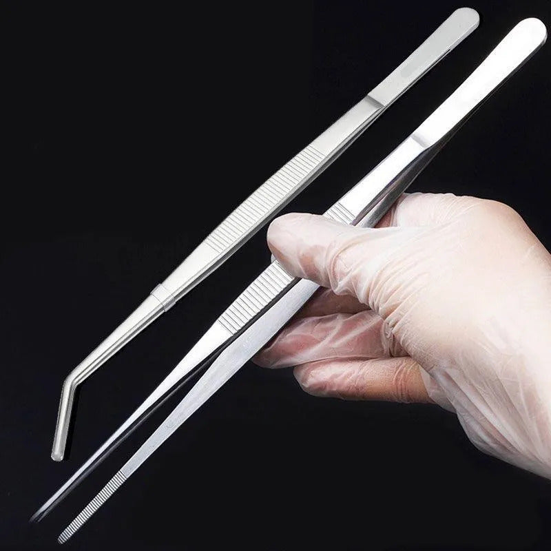 30cm STAINLESS STEEL STRAIGHT / CURVED TWEEZERS