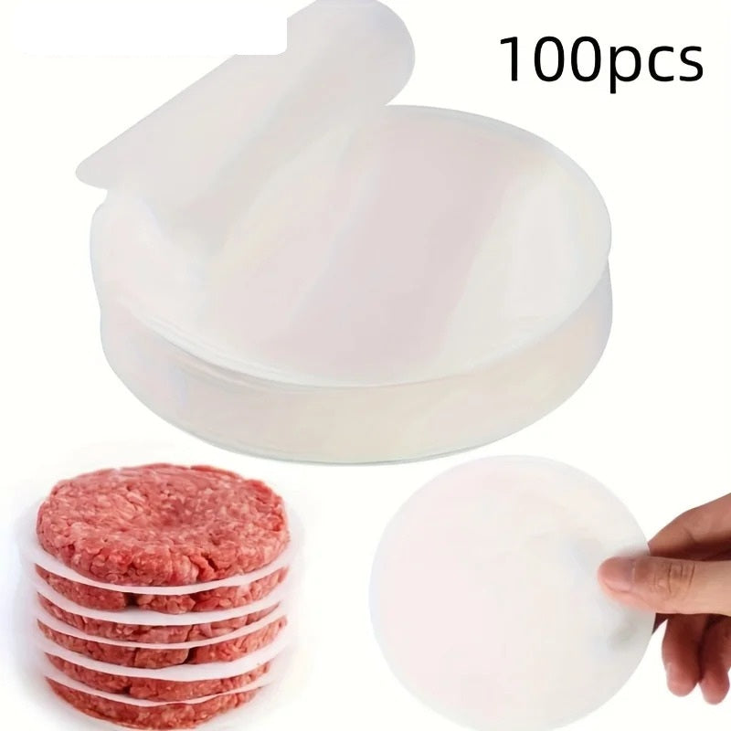 100 x NON STICK BURGER PATTY SEPERATOR SHEETS 13cm
