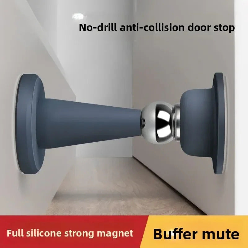 NO DRILL MAGNETIC DOOR STOP SELF ADHESIVE
