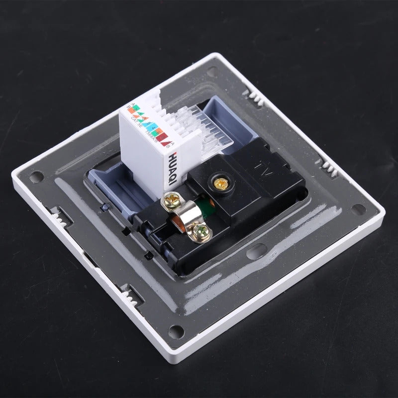 RJ45 & TV CONNECTION FACEPLATE NETWORK