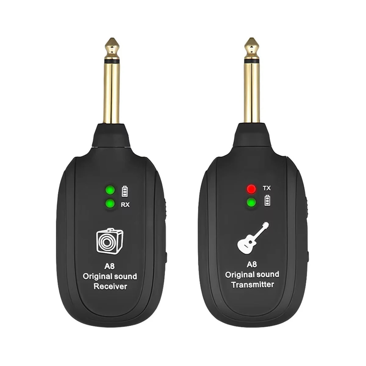 ELECTRIC GUITAR WIRELESS SYSTEM RECHARGEABLE TRANSMITTER & RECEIVER