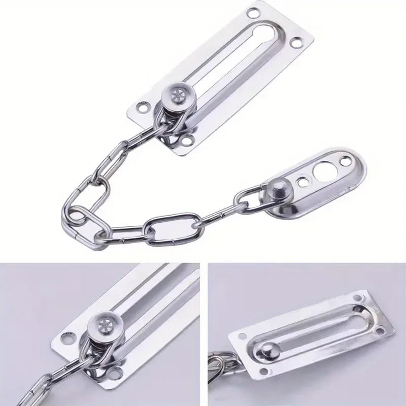 METAL SECURITY DOOR CHAIN LOCK SLIDING SAFETY GUARD LATCH HOME OFFICE