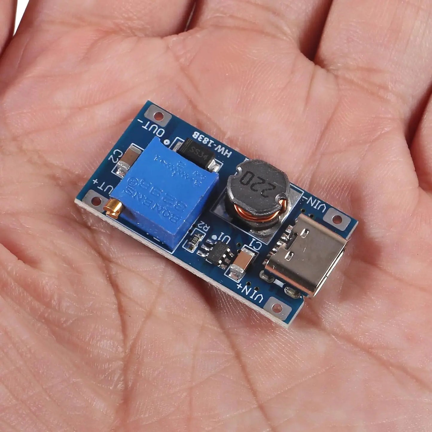 TYPE C MT3608 ADJUSTABLE STEP DC - DC BOOST CONVERTER