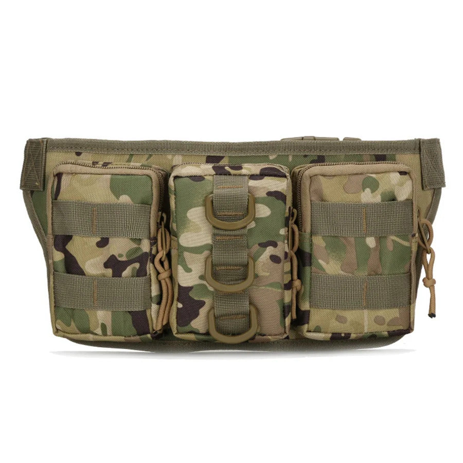 TACTICAL WAIST BAG HUNTING MOLLE POUCH TRIPLE POCKET OUTDOOR CAMPING CYCLING