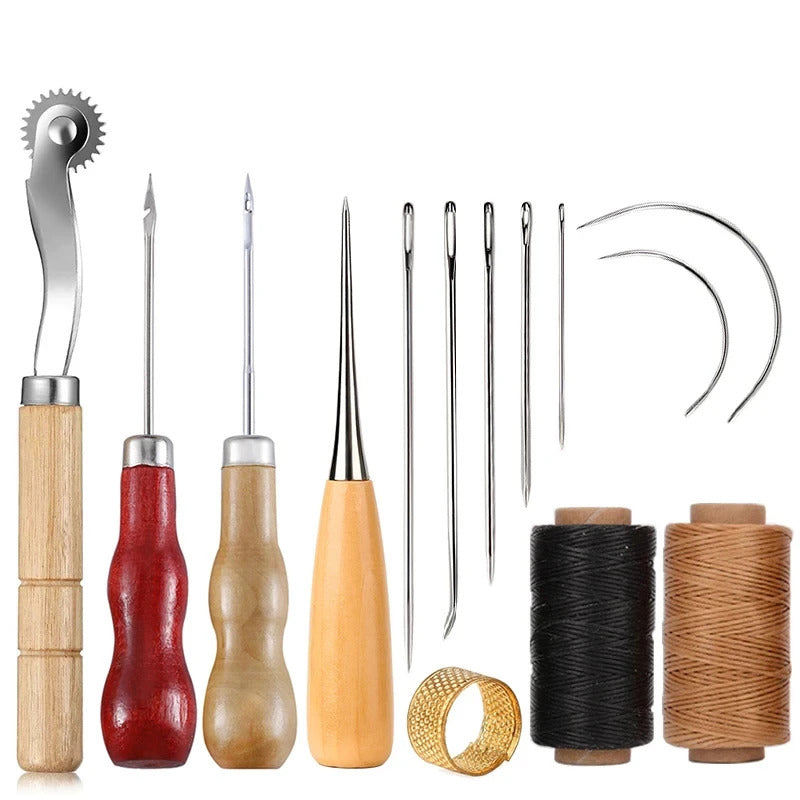 14 PIECE LEATHER CRAFT SEWING KIT