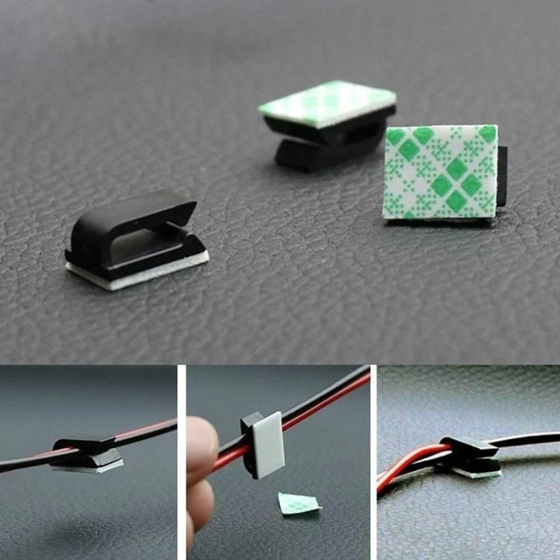 20 x SELF ADHESIVE CABLE TIE BASES