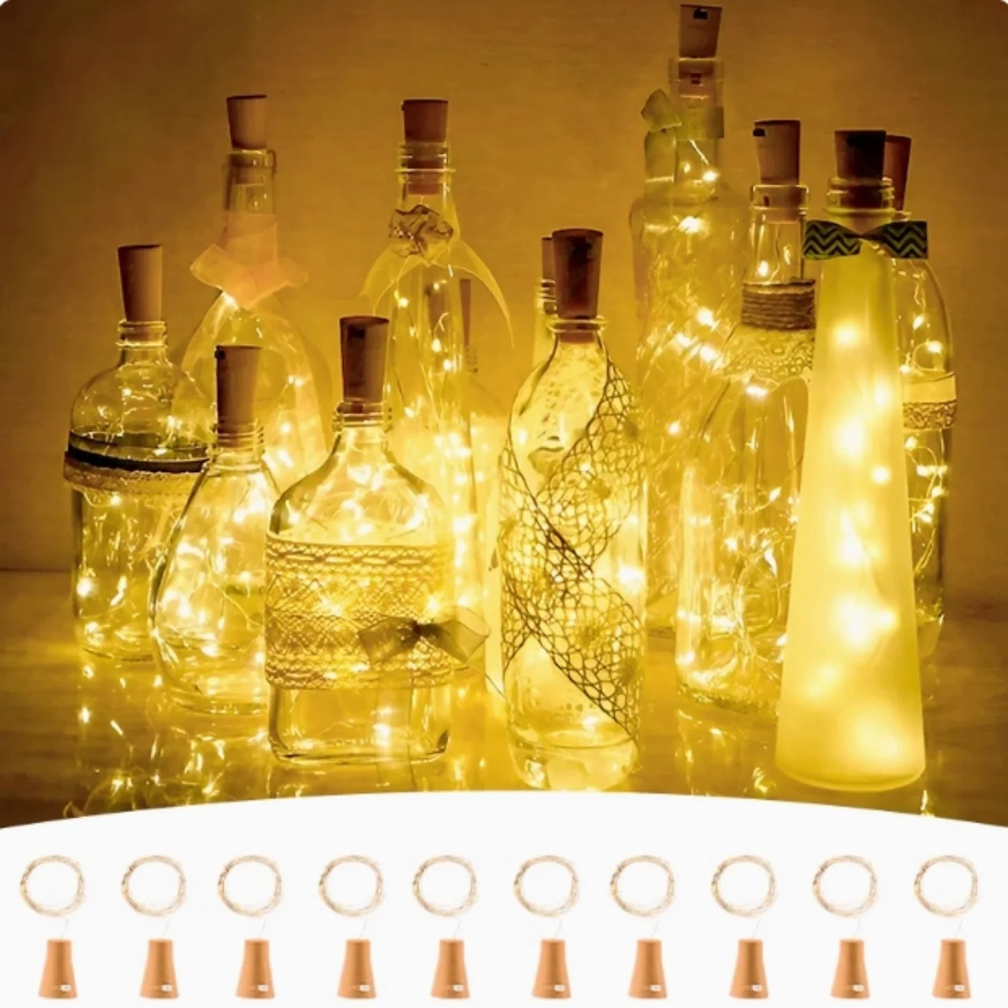 LED BOTTLE LIGHTS CORK - STRING FAIRY LIGHT