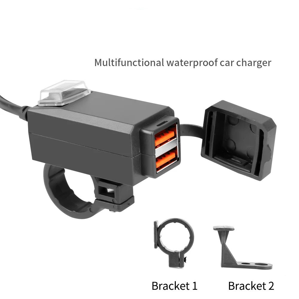 MOTORBIKE DUAL USB HANDLEBAR MOUNT