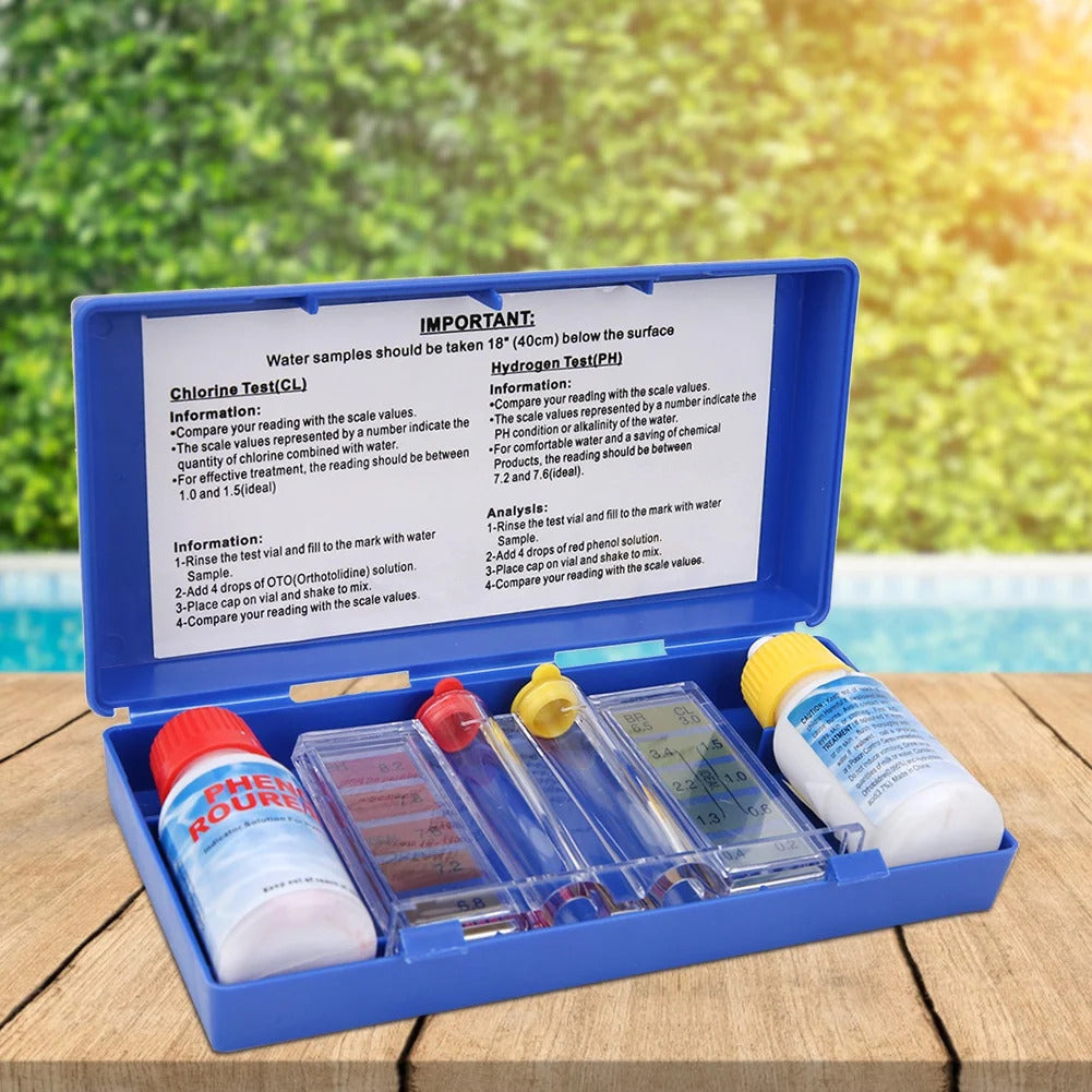 PH & CHLORINE WATER QUALITY TEST KIT, SWIMMING POOL HOT TUB