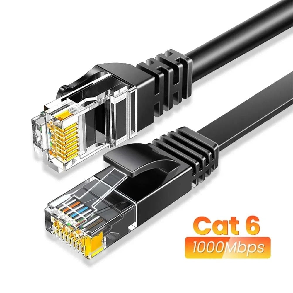 CAT 6 FLAT ETHERNET CABLES 1M 2M 3M 5M