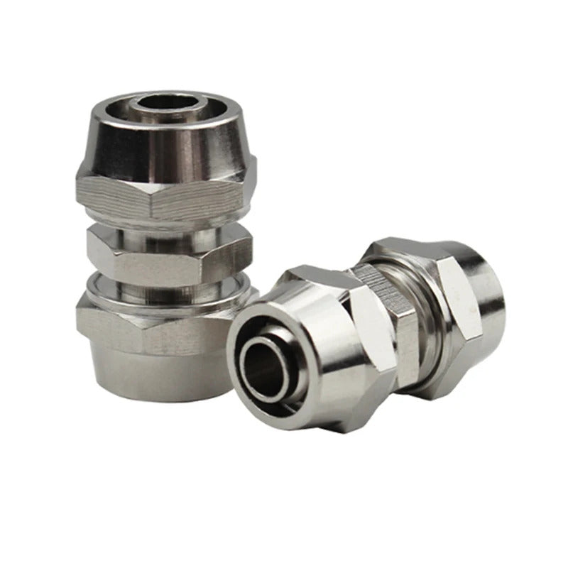 METAL 6mm x 6mm CO2 COUPLER LOCKING STRAIGHT CONNECTOR