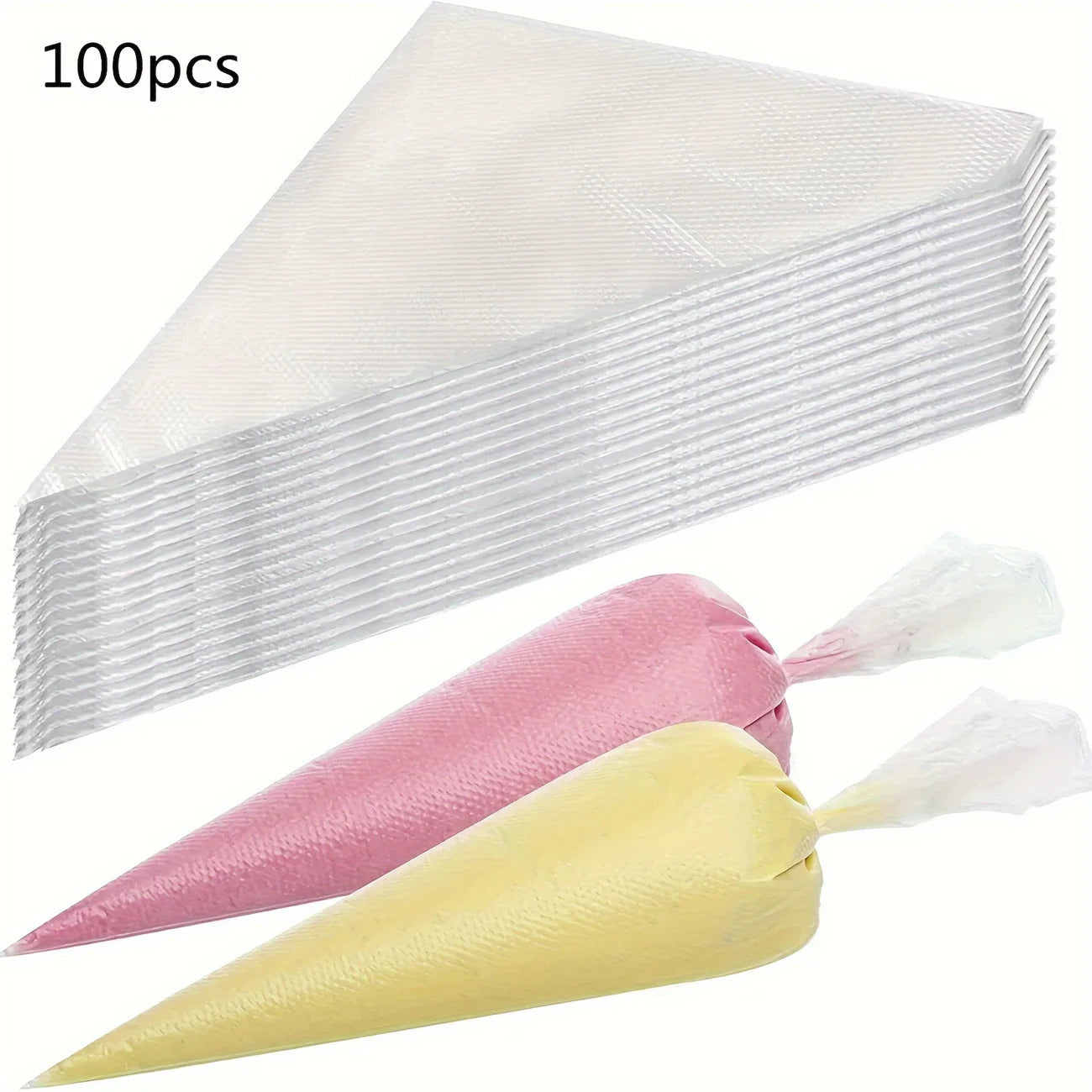 100 x DISPOSABLE PIPING BAGS 20x30cm