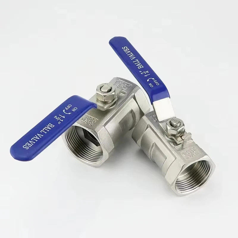 STAINLESS STEEL BALL VALVE 1/2" 3/4" FEMALE - FEMALE