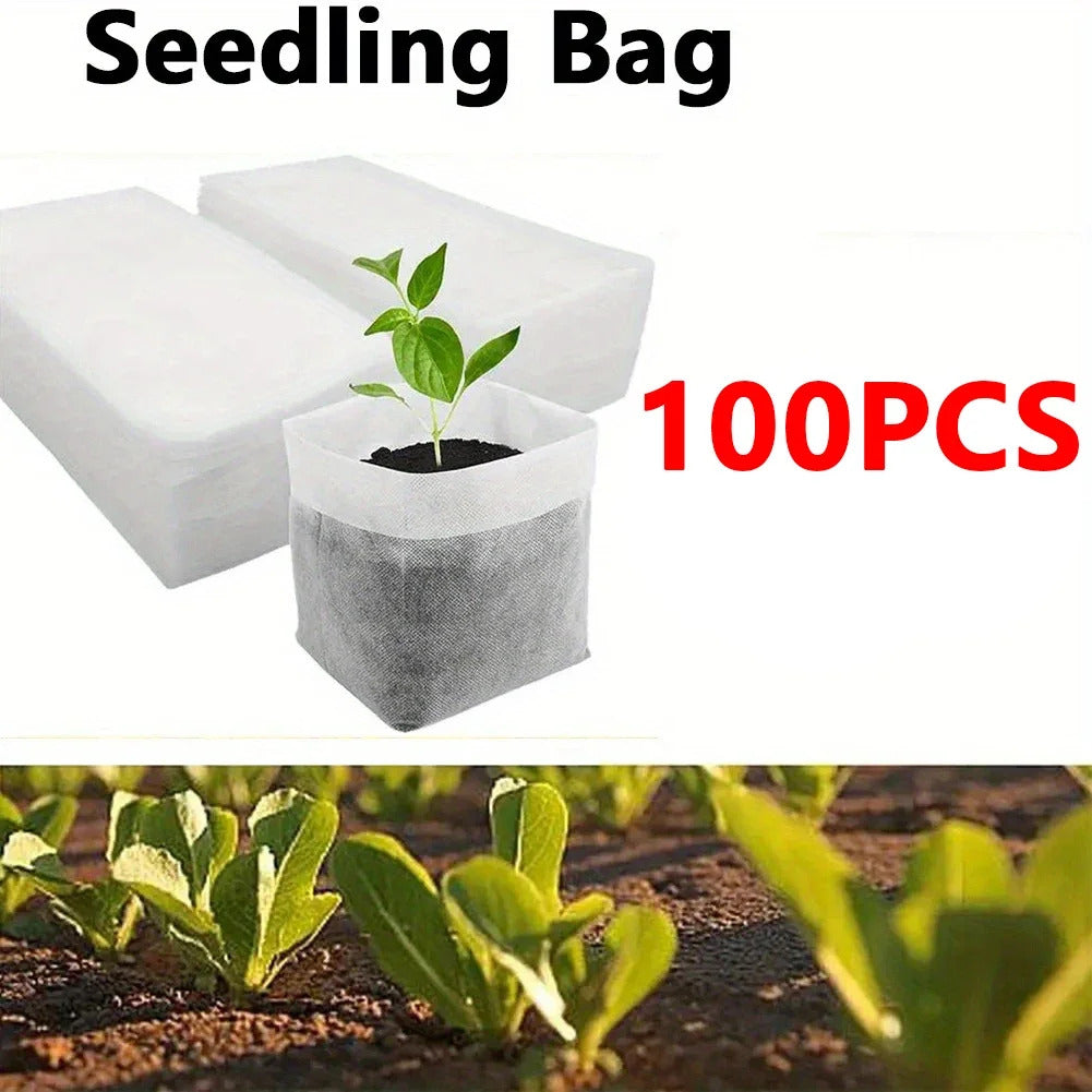 100 x BIODEGRADABLE SEEDLING BAGS