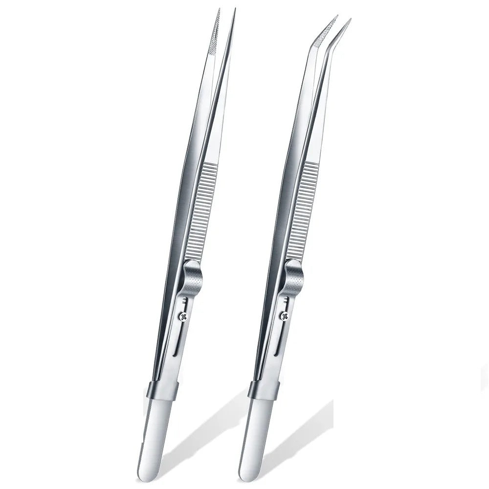 16cm STAINLESS STEEL TWEEZER STRAIGHT / CURVED TIP