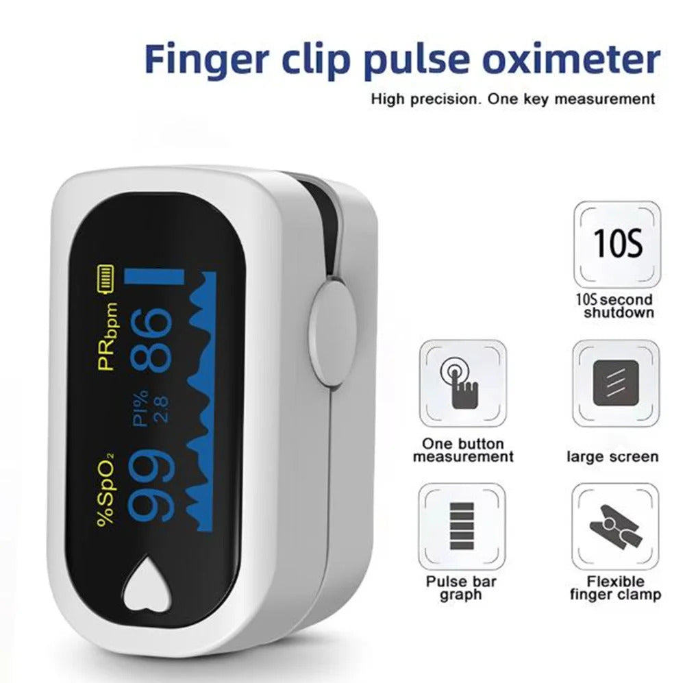FINGER PULSE OXIMETER HEART RATE MONITOR