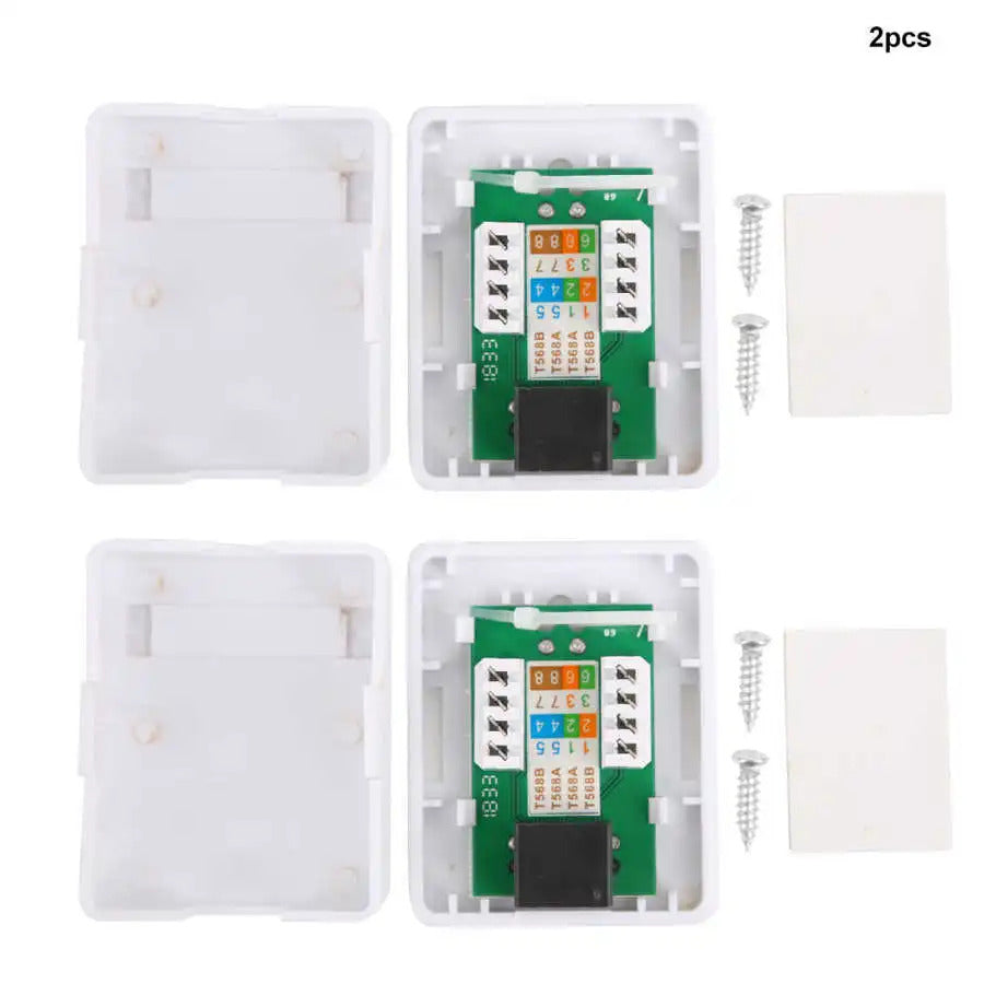 CAT6 RJ45 MOUNT BOX SINGLE PORT CONNECTION