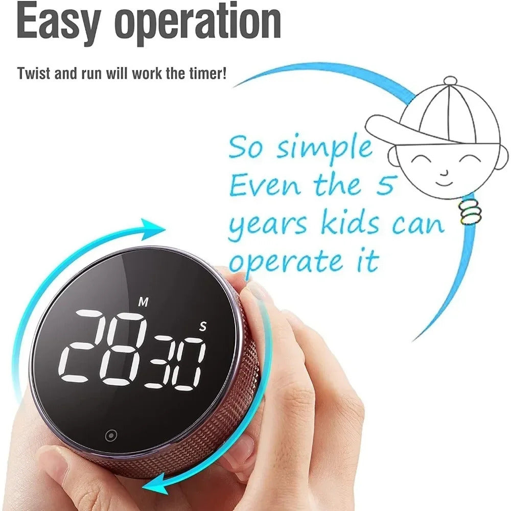 ROTATING BEZLE MAGNETIC DIGITAL TIMER 8cm