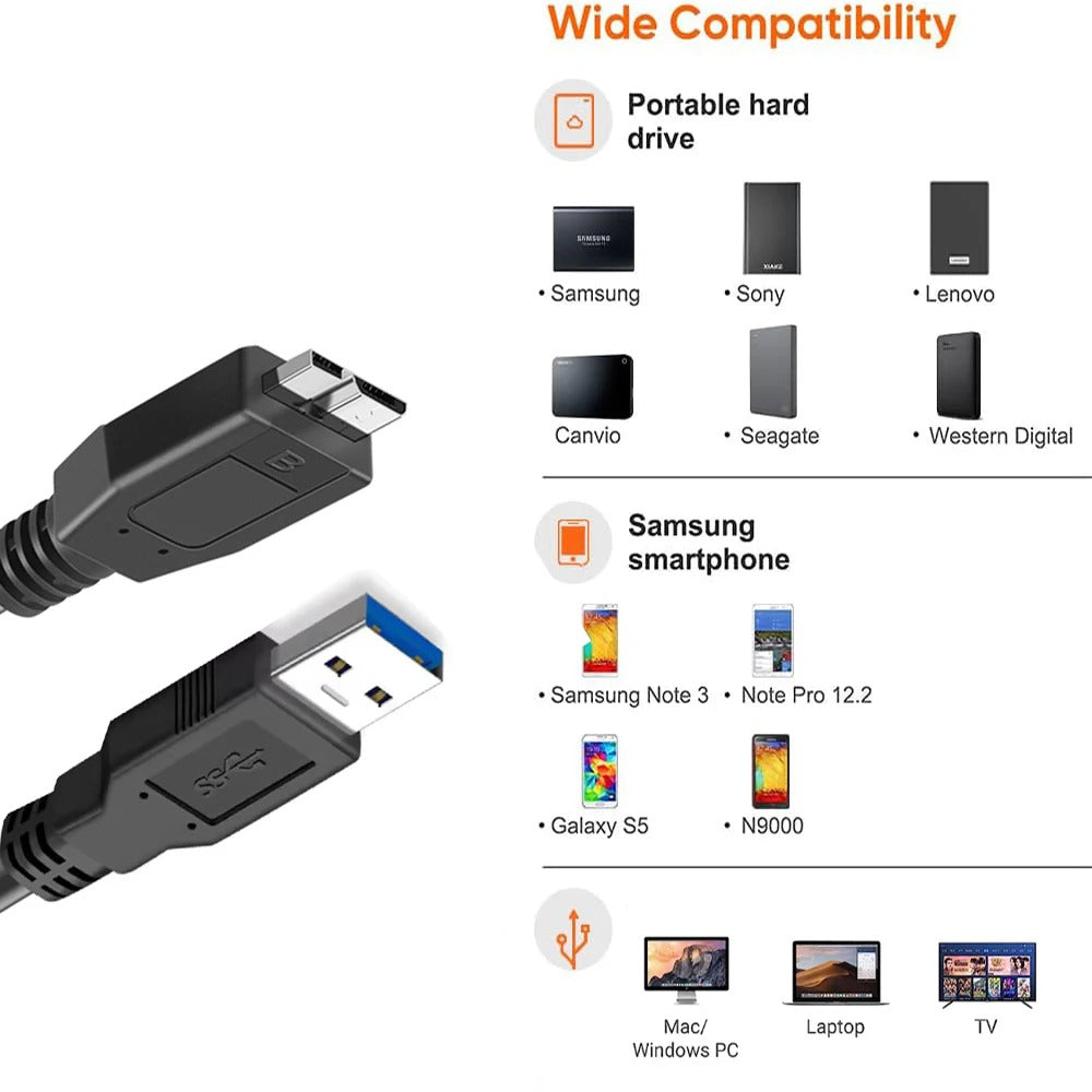 1m USB 3.0 TO MICRO B CABLE