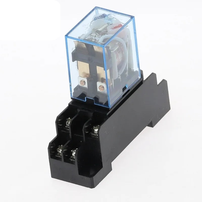12V 24V 240V DC AC 10A 8PIN COIL POWER RELAY & SOCKET BASE DPDT