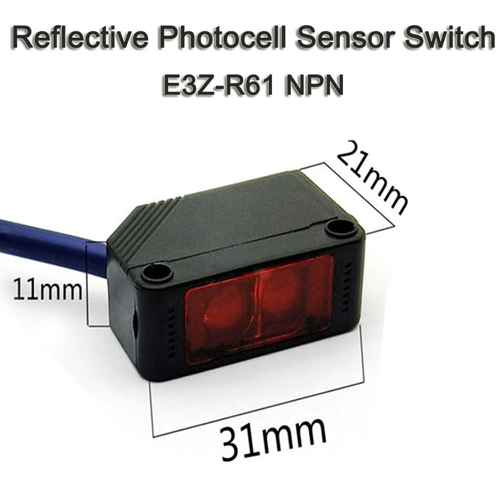 E3Z-R61 PHOTOELECTRIC SENSOR NPN 2M INFRARED RETRO REFLECTIVE PROXIMITY SWITCH IP67