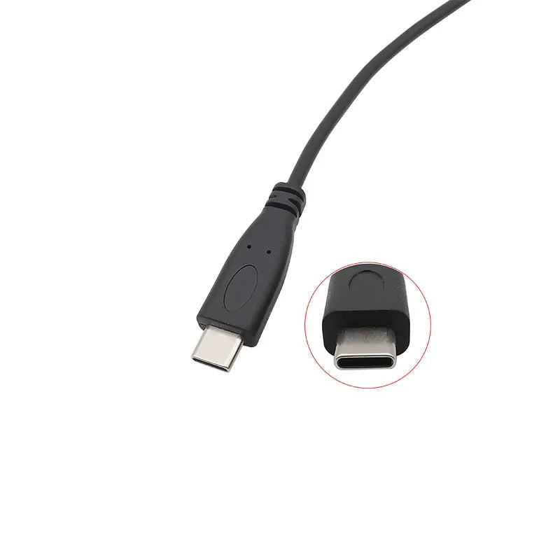 10 x 5V USB TYPE C MALE PLUG PRE WIRED, 2 PIN BLACK