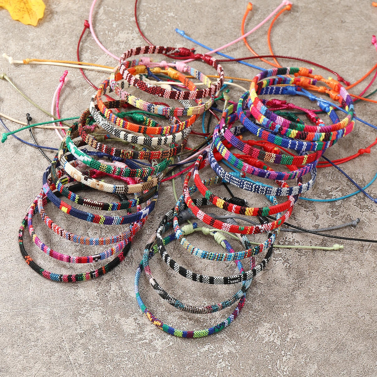 24 x BOHO SURFER BRACELET SET – BRAIDED BEACH FESTIVAL JEWELLERY FOR MEN & WOMEN 08