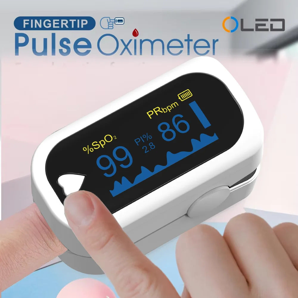 FINGER PULSE OXIMETER HEART RATE MONITOR
