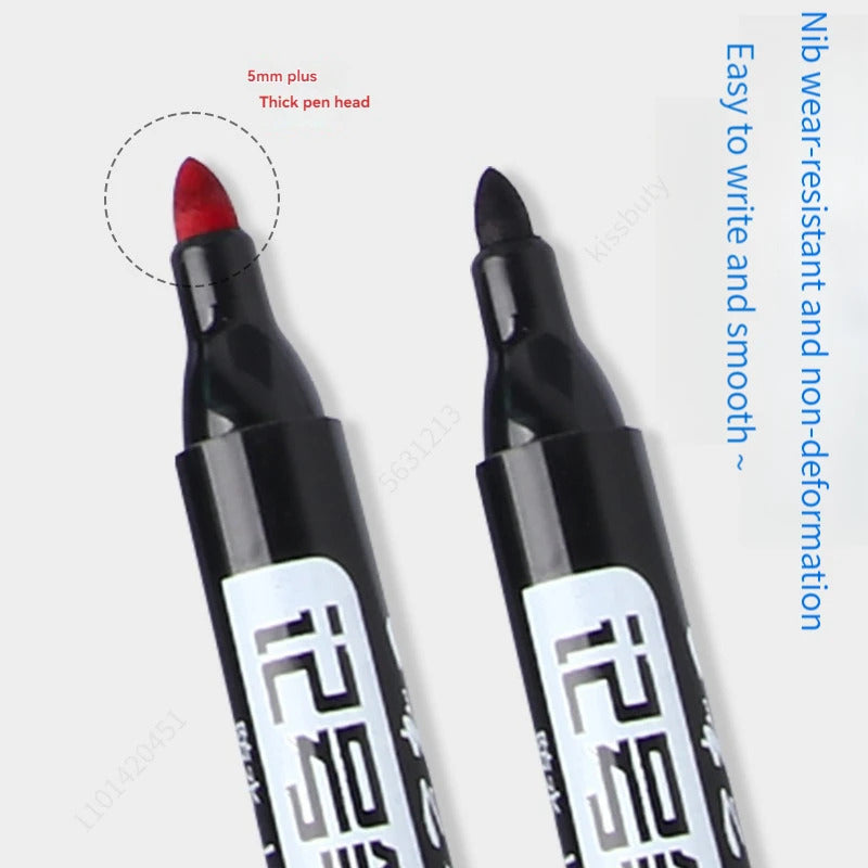 9 x PERMANENT PAINT MARKER SET, BLUE BLACK RED