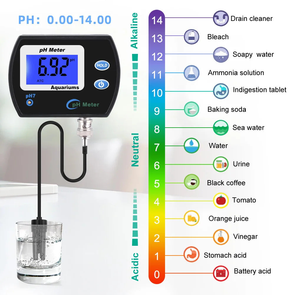 AQUARIUM PH METER WITH PROBE