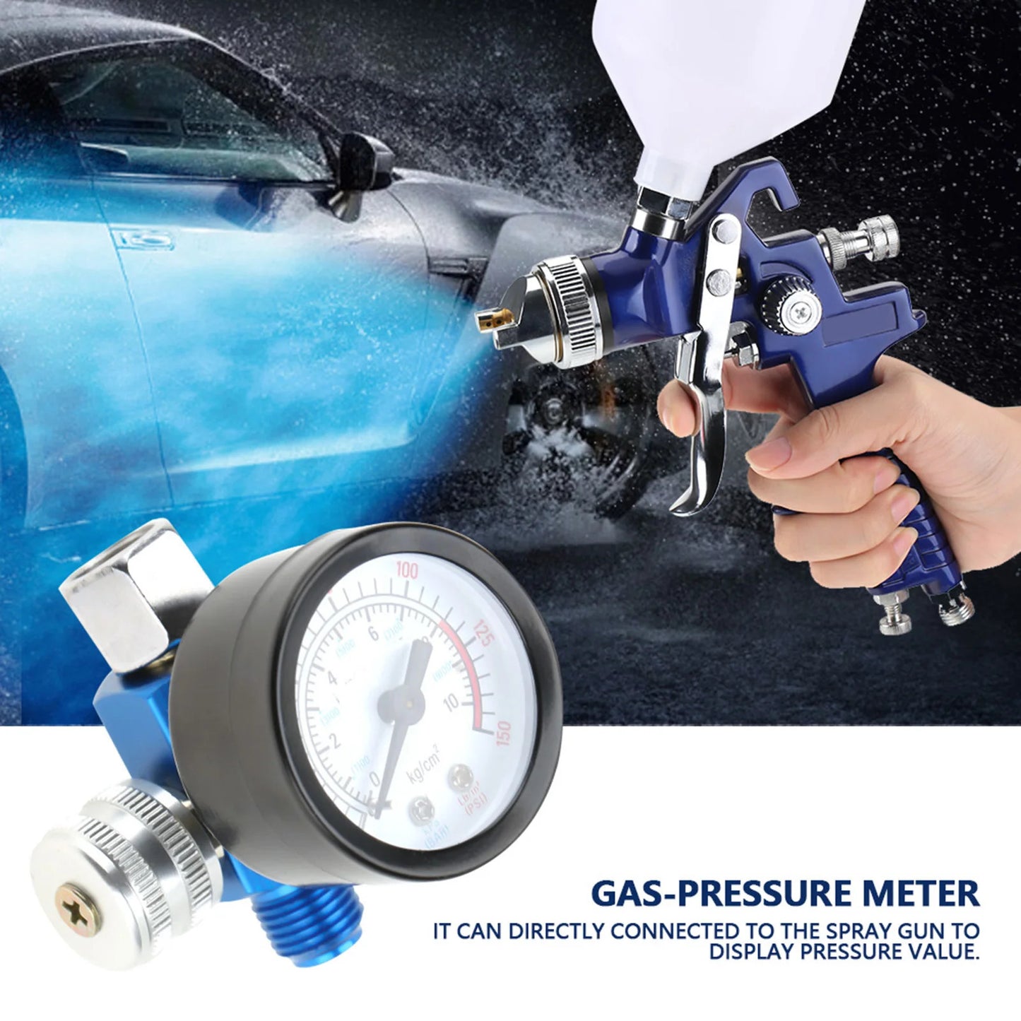 1/4" SPRAY PAINT GUN AIR PRESSURE REGULATOR