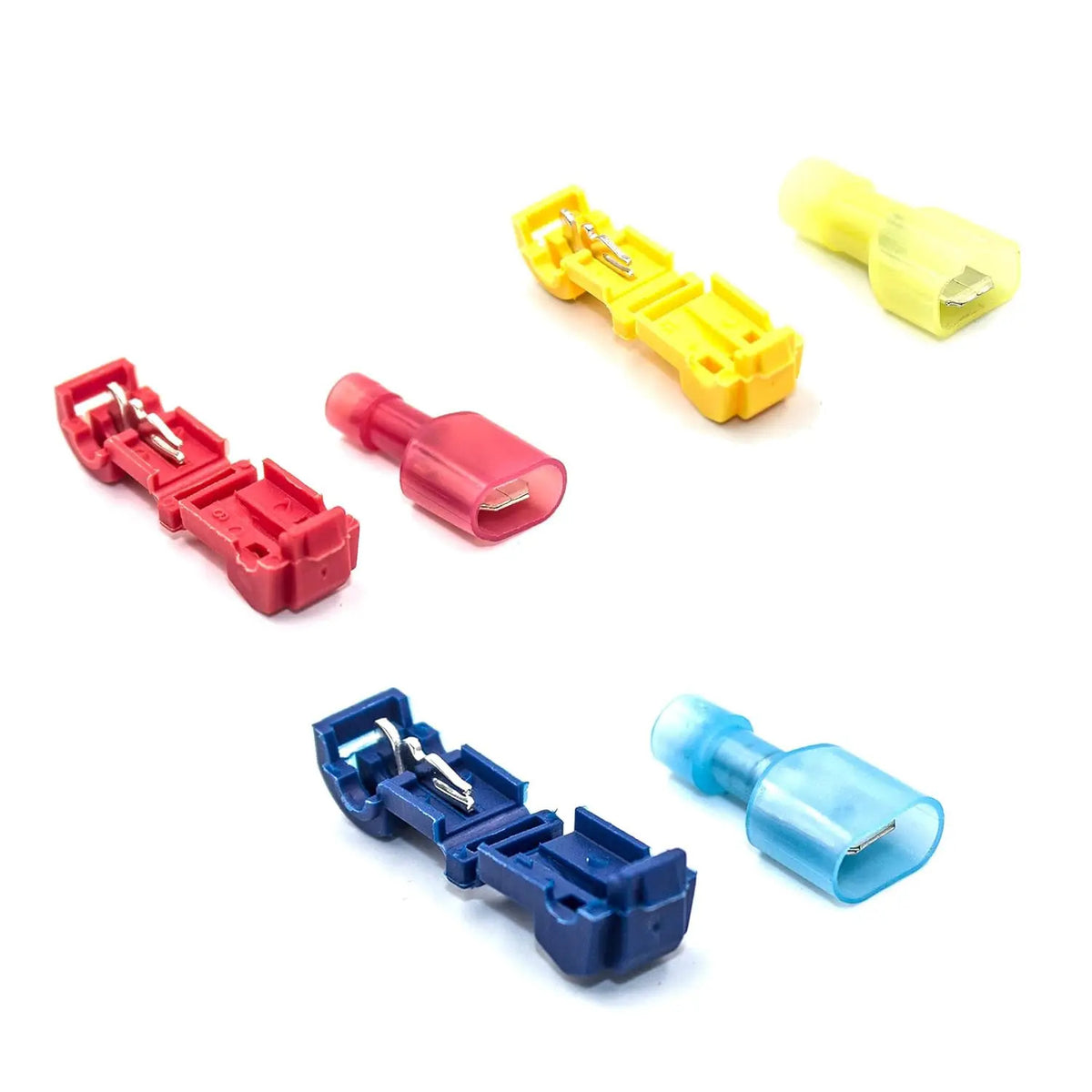 60 PAIRS MIXED BOX QUICK SPLICE & SPADE WIRE CONNECTORS T TYPE CRIMP TERMINALS