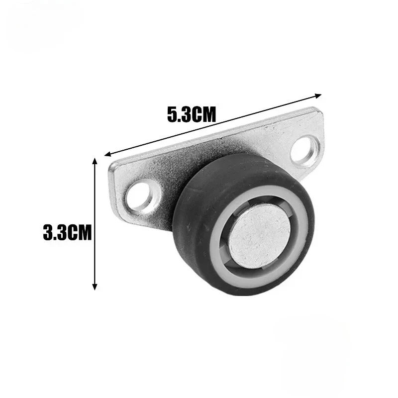 4 x RUBBER CASTER WHEEL SIDE MOUNT 3CM