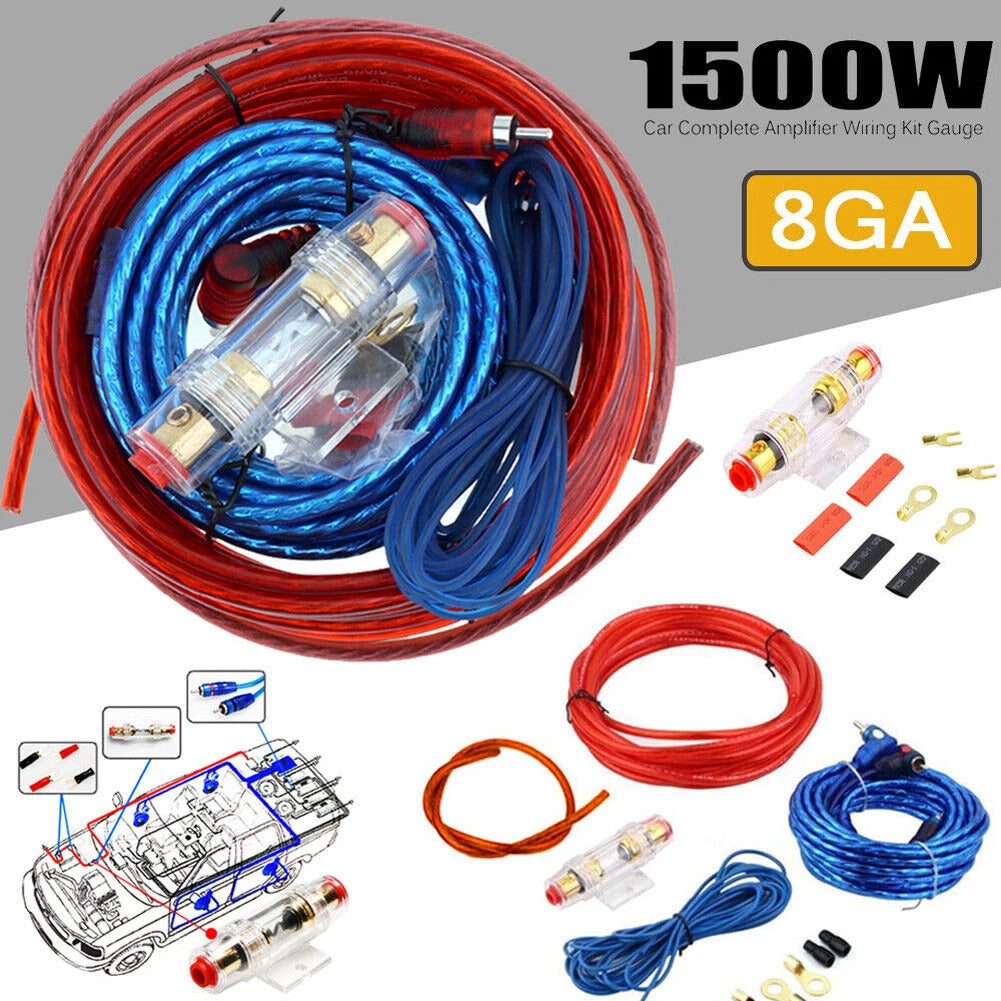 1500w AUDIO SPEAKER WIRING KIT FOR CAR WITH FUSE