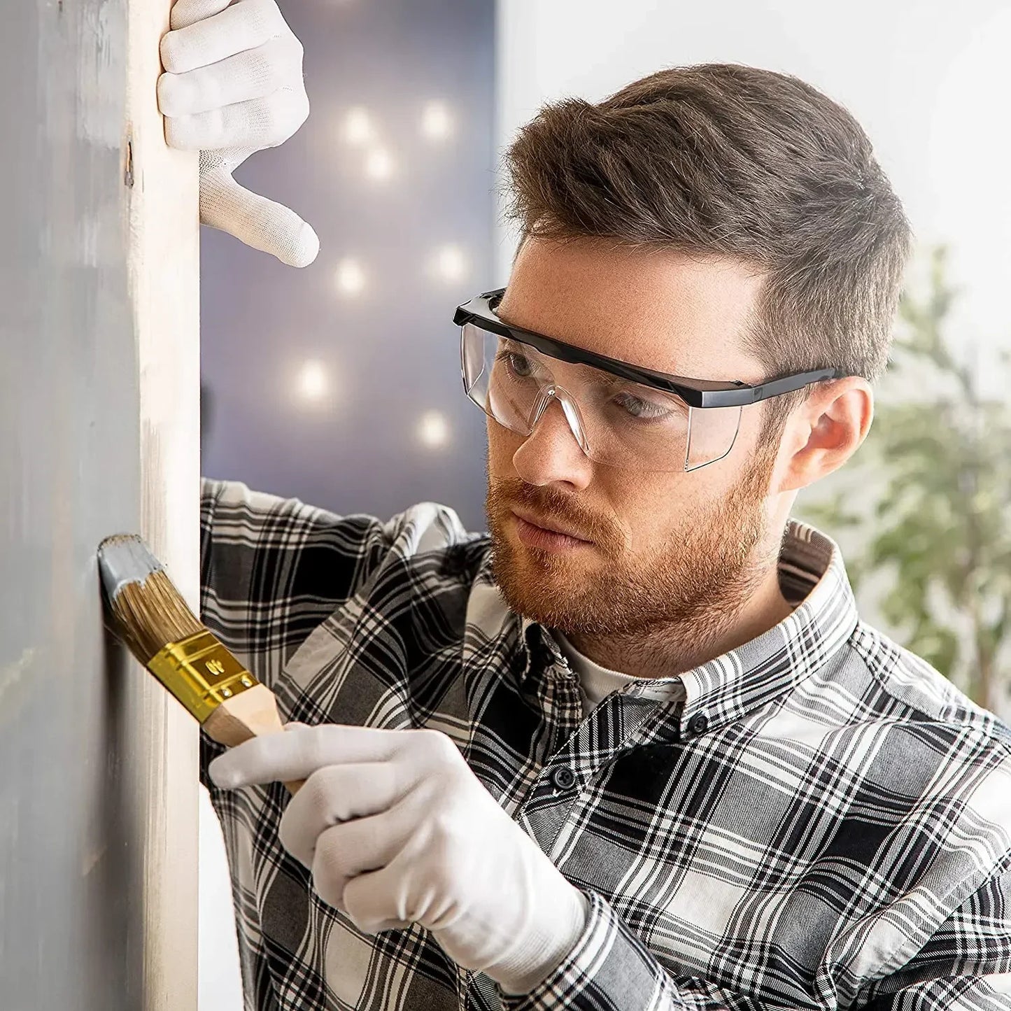 3 x EYE PROTECTION SAFETY GLASSES