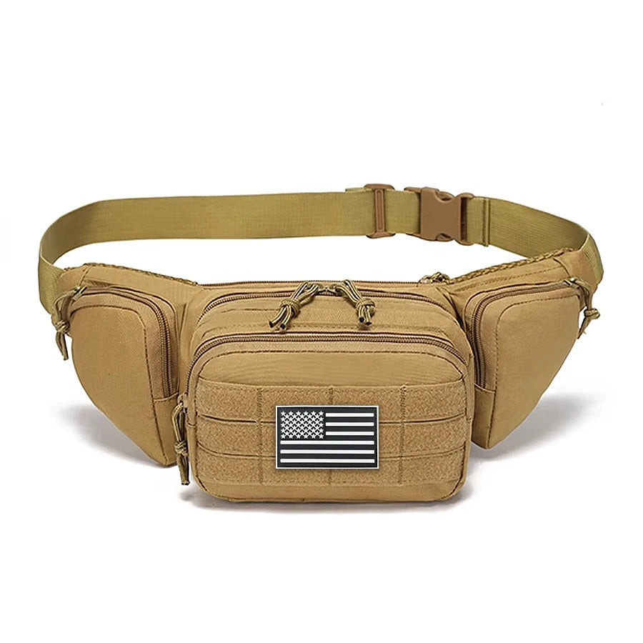 TACTICAL CROSSBODY WAIST BAG RUNNING CYCLING SPORTS BELT POUCH PHONE KEY HOLDER