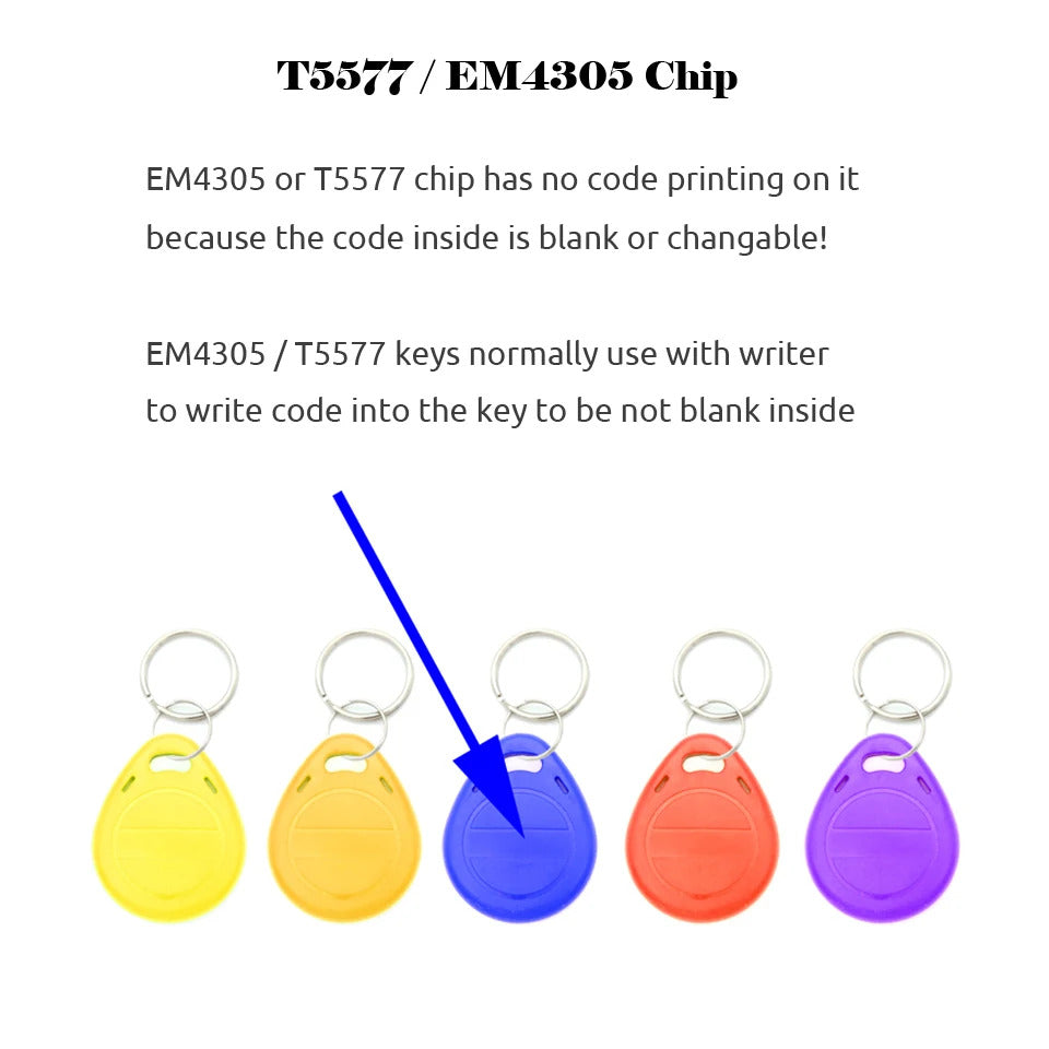 10 x EM4305 125KHz KEY RFID FOBS COPY & WRITEABLE