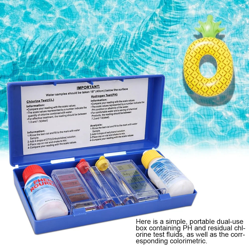 PH & CHLORINE WATER QUALITY TEST KIT, SWIMMING POOL HOT TUB