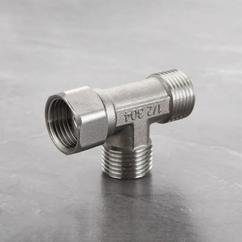 STAINLESS STEEL SHOWER ADAPTER TEE 1/2" 15mm