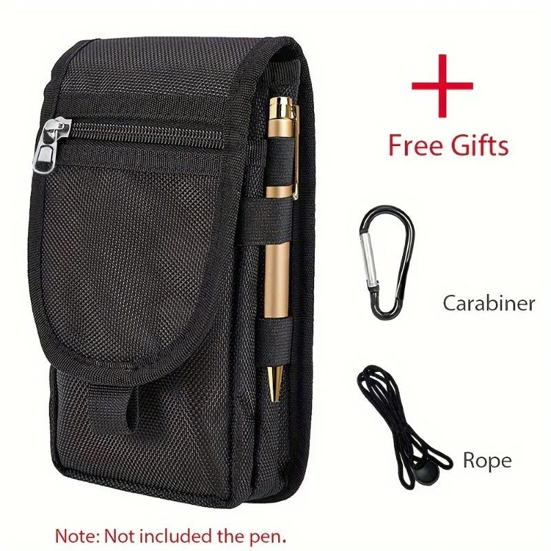 6.3 INCH MOBILE PHONE BAG BELT POUCH NYLON CASE HOLDER FOR IPHONE 16 15 OUTDOOR